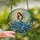 Fantasy Art Lovers' Tiffany Stained Glass Fairy Iridescent Blue Gown Floral Mosaic Ethereal Glow Stained Glass Suncatcher - 2