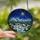 Nature Enthusiasts' Stained Glass Snowy Village, Twinkling Stars & Mountain Peaks Design Stained Glass Suncatcher - 2