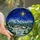 Nature Enthusiasts' Stained Glass Snowy Village, Twinkling Stars & Mountain Peaks Design Stained Glass Suncatcher - 1