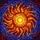 Art Lovers' Intricate Stained Glass Radiant Sun Fiery Swirling Cosmic Mosaic Jewel Tones Stained Glass Suncatcher - 7