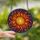 Art Lovers' Intricate Stained Glass Radiant Sun Fiery Swirling Cosmic Mosaic Jewel Tones Stained Glass Suncatcher - 2