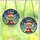 Holiday Enthusiasts' Whimsical Chibi Reindeer Stained Glass Mosaic Festive Red & Brown Jewel Tones Stained Glass Suncatcher - 3