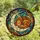 Dog Lovers' Intricate Tiffany Stained Glass Sleeping Golden Retriever Moon Nebula Teal Amber Gold Art Stained Glass Suncatcher - h8j2Y9HxTB