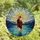 Serene Art Admirers Tiffany Stained Glass Jesus Walking Water, Golden Halo, Jewel Tone Ethereal Landscape Stained Glass Suncatcher - g2OxHjUlhs