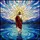 Serene Art Admirers Tiffany Stained Glass Jesus Walking Water, Golden Halo, Jewel Tone Ethereal Landscape Stained Glass Suncatcher - 7