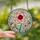 Women's Vibrant Tiffany Stained Glass Fuchsia Pink Crimson Multi-Petal Flower Mosaic Stained Glass Suncatcher - 2