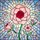 Women's Vibrant Tiffany Stained Glass Fuchsia Pink Crimson Multi-Petal Flower Mosaic Stained Glass Suncatcher - 7