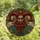 Fantasy Art Lovers' Tiffany Stained Glass Fierce Horned Mystic, Red Eyes, Auburn Beard, Teal-Green Garment, Intricate Mosaic Stained Glass Suncatcher - B8HsTTBAwK