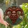 Fantasy Art Lovers' Tiffany Stained Glass Fierce Horned Mystic, Red Eyes, Auburn Beard, Teal-Green Garment, Intricate Mosaic Stained Glass Suncatcher - PHmWjXXc6-
