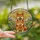 Shiba Inu Lovers' Joyful Stained Glass Shiba Dog Smiling Mosaic with Orange Amber Swirling Jewel Tones Stained Glass Suncatcher - 2