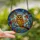 Art & Nature Lovers' Majestic Tiffany Style Owl Golden Amber Teal Intricate Mosaic Stained Glass Suncatcher - dOsqzt8daZ