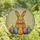 Easter Celebration & Nature Lovers Tiffany Stained Glass Fluffy Brown Rabbit Radiant Jewel Tone Easter Eggs Mosaic Stained Glass Suncatcher - atiMaTzWc8
