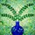 Art Lovers' Tiffany Style Emerald Green Cobalt Blue Botanical Stained Glass Mosaic Stained Glass Suncatcher - 7