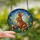 Nature & Art Lovers' Brown-Orange Bunny, Tiffany Stained Glass Easter Eggs, Daisies & Cloud Mosaic Stained Glass Suncatcher - 2