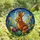 Nature & Art Lovers' Brown-Orange Bunny, Tiffany Stained Glass Easter Eggs, Daisies & Cloud Mosaic Stained Glass Suncatcher - 4