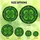 Stained Glass Art Fans' Vibrant Tiffany Style Four-Leaf Clover Emerald Lime Teal Green Mosaic Stained Glass Suncatcher - 6