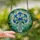 Art & Nature Lovers' Intricate Tiffany Style Stained Glass Blue Flower Vase Mosaic Lush Foliage Stained Glass Suncatcher - 2