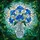 Art & Nature Lovers' Intricate Tiffany Style Stained Glass Blue Flower Vase Mosaic Lush Foliage Stained Glass Suncatcher - 7
