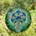 Art & Nature Lovers' Intricate Tiffany Style Stained Glass Blue Flower Vase Mosaic Lush Foliage Stained Glass Suncatcher - 4
