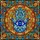 Bohemian Art Lovers' Tiffany Style Stained Glass Hamsa Hand Evil Eye Jewel Tone Organic Mosaic Circular Design Stained Glass Suncatcher - 7