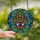 Boho Art Enthusiasts' Intricate Stained Glass Hamsa Hand Evil Eye Floral Mosaic, Jewel Tones Blue Orange Red Green Stained Glass Suncatcher - 2