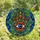 Boho Art Enthusiasts' Intricate Stained Glass Hamsa Hand Evil Eye Floral Mosaic, Jewel Tones Blue Orange Red Green Stained Glass Suncatcher - 4
