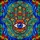 Boho Art Enthusiasts' Intricate Stained Glass Hamsa Hand Evil Eye Floral Mosaic, Jewel Tones Blue Orange Red Green Stained Glass Suncatcher - 7