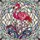 Nature Lovers' Elegant Pink Flamingo Tiffany Stained Glass Fuchsia Teal Lavender Geometric Mosaic Stained Glass Suncatcher - 7