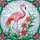 Nature Lovers' Vibrant Stained Glass Pink Flamingo Tropical Lily Tiffany Style Mosaic Stained Glass Suncatcher - 7
