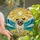 Pug Lovers' Vibrant Stained Glass Fawn Pug Sunburst Ocean Beach Mosaic Stained Glass Suncatcher - JY7H8Z931W