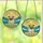 Pug Lovers' Vibrant Stained Glass Fawn Pug Sunburst Ocean Beach Mosaic Stained Glass Suncatcher - 3