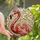 Art Lovers' Tiffany Stained Glass Flamingo Mosaic Jewel Tones Red Orange Yellow Pink Stained Glass Suncatcher - 1
