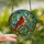 Nature & Bird Lovers' Intricate Fiery Red Cardinal Stained Glass Jewel-Tone Mosaic Pattern Stained Glass Suncatcher - 2