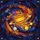Space Art Fans' Intricate Tiffany Stained Glass Golden Saturn Cosmic Nebula Mosaic Stained Glass Suncatcher - 7