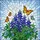 Nature Lovers' Vibrant Jewel-Tone Bluebonnet Butterfly Tiffany Stained Glass Art Stained Glass Suncatcher - 7