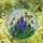 Nature Lovers' Vibrant Jewel-Tone Bluebonnet Butterfly Tiffany Stained Glass Art Stained Glass Suncatcher - rQlfPKtK09