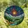 Art Lovers' Intricate Stained Glass Cosmic Vortex Mountain River Celestial Mosaic Stained Glass Suncatcher - 4