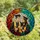 Graduation Celebrators Jewel-Toned Stained Glass Joyful Graduates Floral Mosaic Border Stained Glass Suncatcher - 4