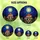 Nature & Fantasy Enthusiasts' Jewel Tone Stained Glass Glowing Mushroom Starry Night Forest Mosaic Stained Glass Suncatcher - 6