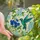 Nature Lovers' Tiffany Stained Glass Hummingbird Teal Emerald Green Blue Floral Mosaic Design Stained Glass Suncatcher - 1
