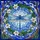 Nature Lovers' Tiffany Stained Glass Blue Dragonfly Mosaic Wings Floral Wreath Royal Blue Teal Stained Glass Suncatcher - 7