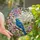 Art Lovers' Tiffany Style Stained Glass Blue Bird Floral Blossom Mosaic Art Stained Glass Suncatcher - 1