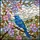 Art Lovers' Tiffany Style Stained Glass Blue Bird Floral Blossom Mosaic Art Stained Glass Suncatcher - 7