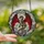 Fantasy Art Lovers' Majestic Dragon Tiffany Stained Glass White Red Blue-Grey Celestial Mosaic Stained Glass Suncatcher - 9Ltohbqw0c