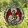 Fantasy Art Lovers' Majestic Dragon Tiffany Stained Glass White Red Blue-Grey Celestial Mosaic Stained Glass Suncatcher - ICQ4FO5qiC