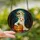 Halloween Lovers' Tiffany Glass Ghost & Jack-o'-Lantern Moonlit Forest Mosaic Stained Glass Suncatcher - 3