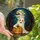Halloween Lovers' Tiffany Glass Ghost & Jack-o'-Lantern Moonlit Forest Mosaic Stained Glass Suncatcher - 2