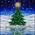 Holiday Lovers' Vibrant Tiffany Stained Glass Emerald Green Christmas Tree Multi-Color Lights Deep Blue Sky Stained Glass Suncatcher - 7