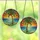 Tropical Art Lovers' Emerald Cerulean Stained Glass Palm Tree Mosaic Beach Sunset Stained Glass Suncatcher - 4