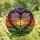 Artisan Style Enthusiasts Vibrant Stained Glass Dragonfly, Tiffany Style Jewel Tones, Mosaic Sunset Sky, Heart Border Stained Glass Suncatcher - 1